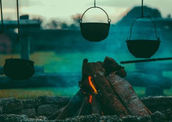 campfire, burning, camping