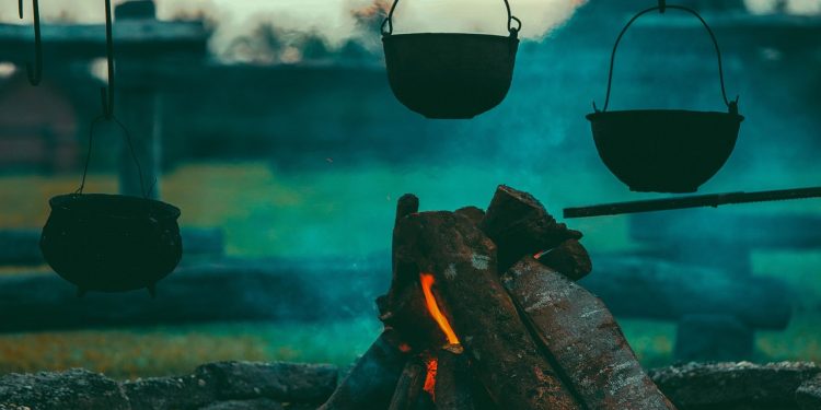 campfire, burning, camping