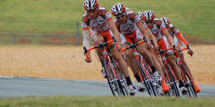 cyclists, race, bicycles