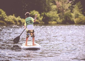 boy, paddleboard, paddle
