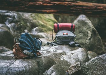 backpack, nature, boots