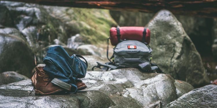 backpack, nature, boots
