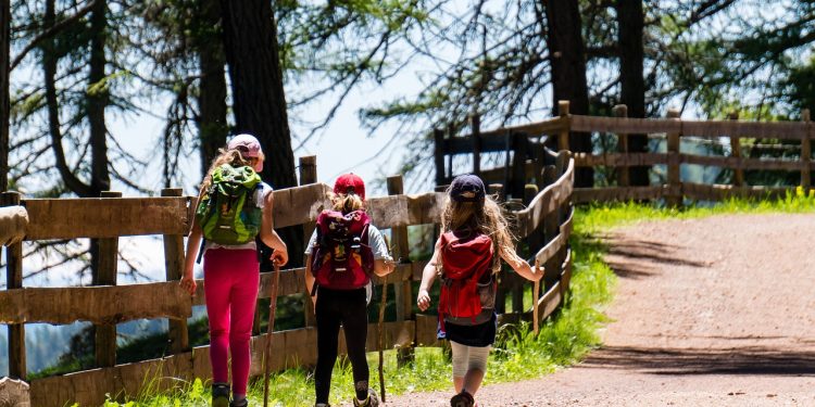 children, girl, hiking