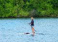 board, paddle, woman