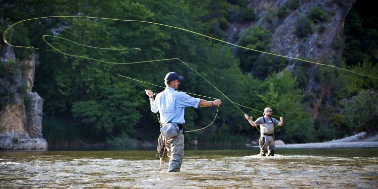 fishing rod, water, fly fishing