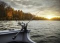 fishing boat, fishing rod, fishing