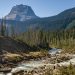 river, trees, mountains
