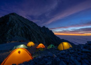 landscape, mountain, camp