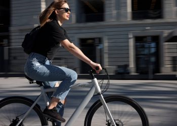 san francisco, woman, electric bike