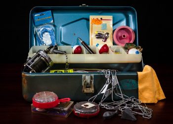 tackle box, fishing supplies, fishing gear