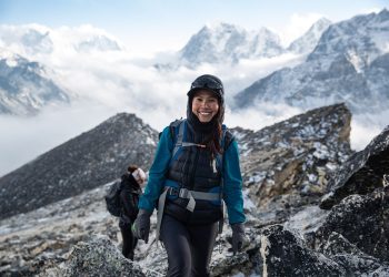 hiking, mountains, posing