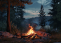 ai generated, camp, campfire