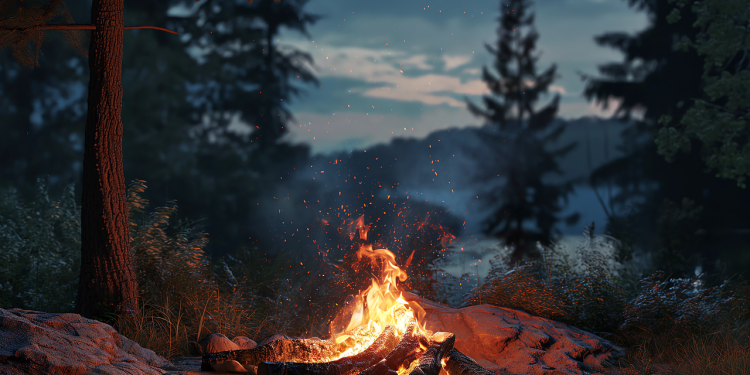ai generated, camp, campfire