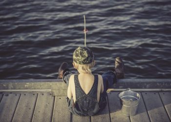 boy, child, fishing